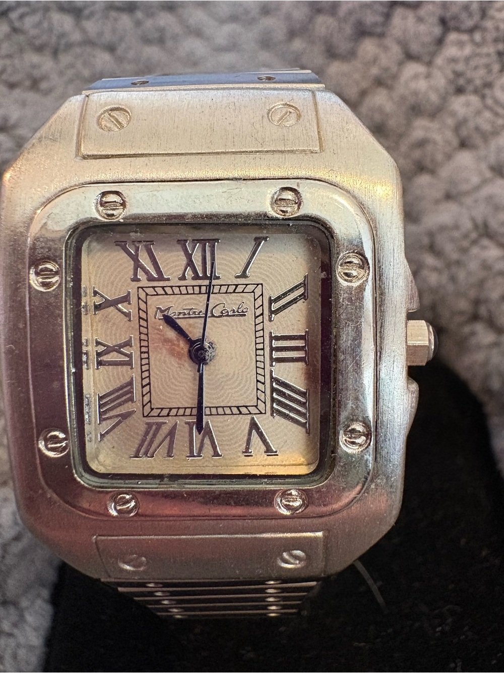 Monte Carlo Silver Tone Square Women's Watch - Silver